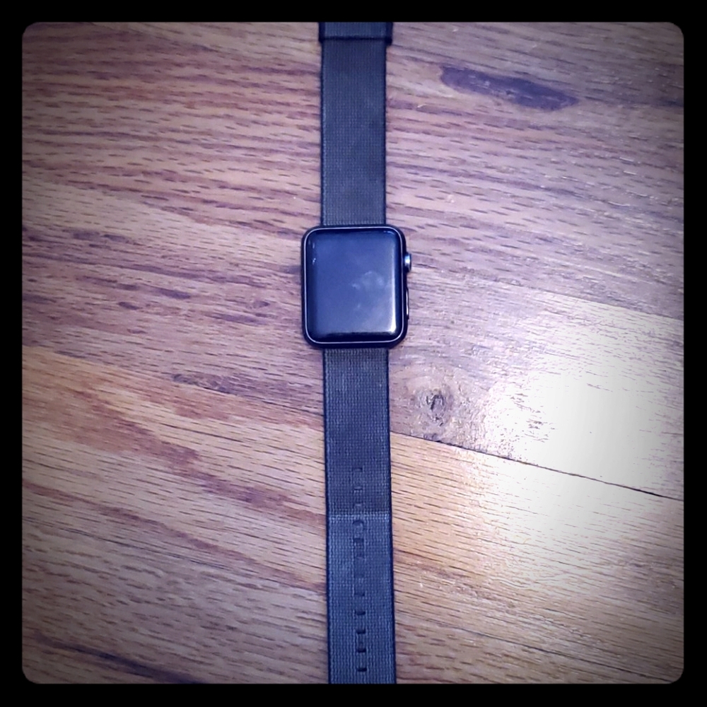 Apple iWatch 42mm black 7000 series and charger